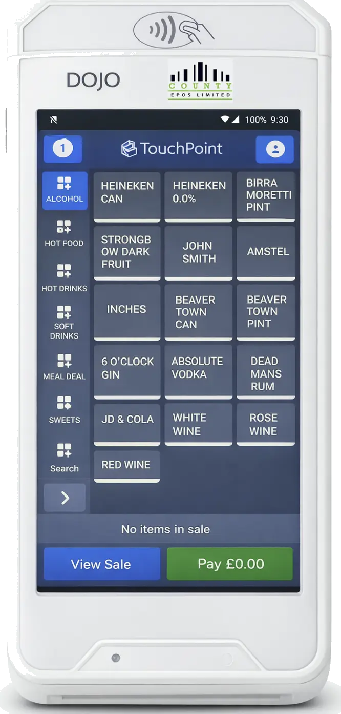 Mobile POS with integrated DOJO payments