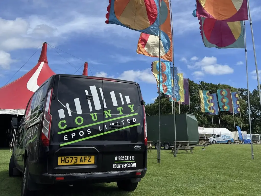 County EPOS service van at a sunny UK event